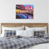 Toile Marché de Pike de Seattle la nuit (Insitu(Chambre))