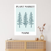 Toile Marché de plantes Maine Green Pine Tree Forest