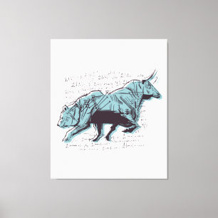 Toile Marché Des Ours Et Des Bulles D'Investisseurs