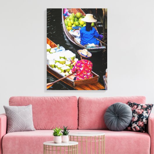 Toile Marché flottant à Bangkok (Insitu(Salon))