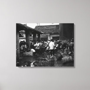 Toile Marché vintage de Changsha en Chine
