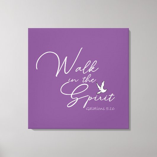 Toile Marche violette dans l'esprit Bible Verse (Recto)