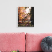 Toile Marcher dans la lumière Verse de la Bible (Insitu(Salon))