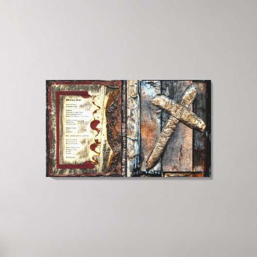 Toile Marcher seul et croix de force (Recto)