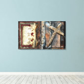 Toile Marcher seul et croix de force (Insitu (Plancher de Bois))