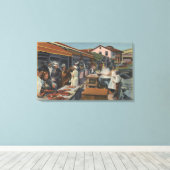 Toile Marchés extérieurs de poissons sur Fisherman's Wha (Insitu (Plancher de Bois))