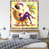 Toile Mardi Gras Femme Au Milieu Du Siècle Avec Martini (Insitu(Chambre))