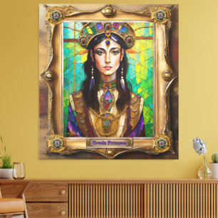 Toile Mardi Gras Realm Portraits - La Princesse Créole