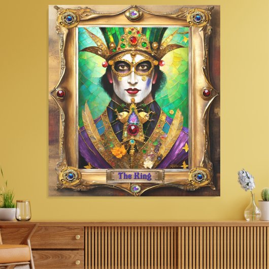 Toile Mardi Gras Realm Portraits - Le Roi (Insitu(Salon))