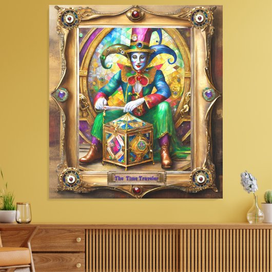 Toile Mardi Gras Realm Portraits - Voyageur du temps (Insitu(Salon))