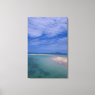 Toile Marée basse à la plage