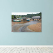 Toile Marée basse dans la baie de Fundy à St. Martins, N (Insitu (Plancher de Bois))