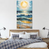 Toile Marée Dorée : Coucher de Soleil Impressionniste su (Insitu(Chambre))
