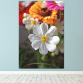 Toile margarete fleur devant le bouquet de fleurs de cha (Insitu (Plancher de Bois))