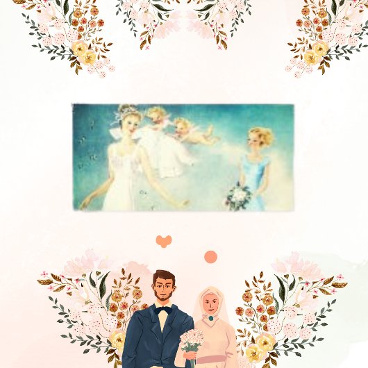 Toile Mariage Angel Vintage Bride Imprimer