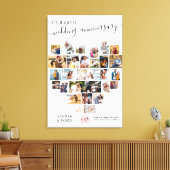 Toile Mariage Anniversaire Script Heart Photo Collage (Insitu(Salon))