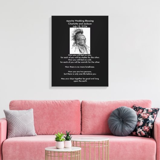 Toile Mariage Apache Bénédiction Ojibwa Cheif (Insitu(Salon))