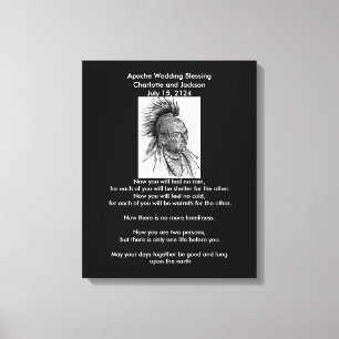 Toile Mariage Apache Bénédiction Ojibwa Cheif