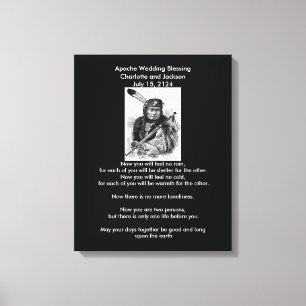 Toile Mariage Apache Bienheureux sang Cheif