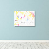 Toile Mariage blanc Confetti multicolore Pastel (Insitu (Plancher de Bois))