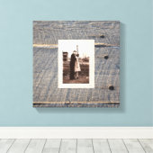 Toile mariage campagnard rustique mariage gris grise gra (Insitu (Plancher de Bois))