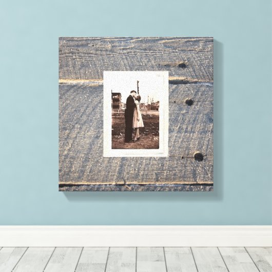 Toile mariage campagnard rustique mariage gris grise gra (Insitu (Plancher de Bois))