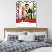 Toile Mariage damassé Rouge, Noir, Blanc (Insitu(Chambre))