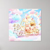 Toile Mariage de chiot mignon Carrosse de conte de fées (Recto)