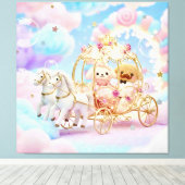 Toile Mariage de chiot mignon Carrosse de conte de fées (Insitu (Plancher de Bois))