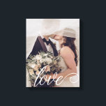 Toile Mariage de script d'amour<br><div class="desc">Montrez votre photo mariage préférée avec un joli script ou donnez-le comme cadeau mariage!</div>