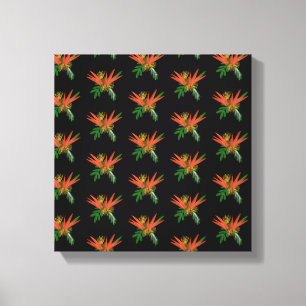 Toile Mariage d'encre tropique Oiseau de Paradis