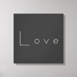 Toile Mariage élégant gris blanc Amour