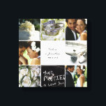 Toile mariage enrobée - blanc<br><div class="desc">Personnalisez cette toile avec vos photos mariages pour créer un mur d'art à conserver pour toujours.</div>
