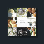 Toile mariage enrobée - blanc<br><div class="desc">Personnalisez cette toile avec vos photos mariages pour créer un mur d'art à conserver pour toujours.</div>