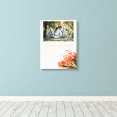 Toile Mariage Forever Golden Script Oleander Floral (Insitu (Plancher de Bois))