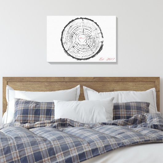 Toile Mariage Guest Book Alternative - Imprimé Canvas (Insitu(Chambre))