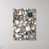 Toile Mariage Keepsaké 30 photo Collage noir ID1065 (Recto)