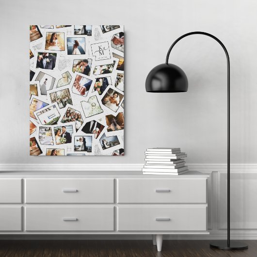 Toile Mariage Keepsaké 30 Photo Collage White ID1065