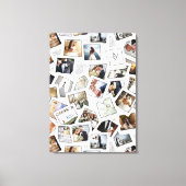 Toile Mariage Keepsaké 30 Photo Collage White ID1065 (Recto)