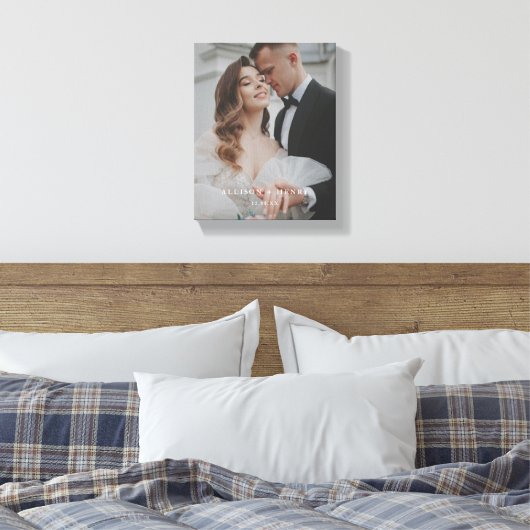 Toile Mariage moderne Elégant photo complète personnalis (Insitu(Chambre))