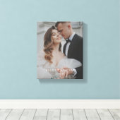 Toile Mariage moderne Elégant photo complète personnalis (Insitu (Plancher de Bois))