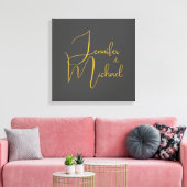 Toile Mariage Moderne Minimaliste Plain Calligraphie Nom (Insitu(Salon))