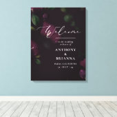Toile mariage Moody Purple Bloom Grunge de 18x24" Bienve (Insitu (Plancher de Bois))