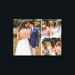 Toile Mariage personnalisable 3 Photos disposition simpl<br><div class="desc">Eternal Moments : Personnalisable 3-Photo Mariage Canvas Imprimer Transformez vos murs en un témoignage d'amour et de joie avec cette belle impression de toile, conçue pour rendre vos meilleurs moments mariages vivants. Caractéristiques principales : Affichage trois en un : La toile offre de l'espace pour une grande image primaire, accentuée...</div>