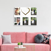 Toile Mariage Photo Collage simple Citation de coeur (Insitu(Salon))