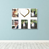 Toile Mariage Photo Collage simple Citation de coeur (Insitu (Plancher de Bois))