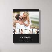 Toile Mariage Photo Collage Zigzag Image Strip personnal (Recto)