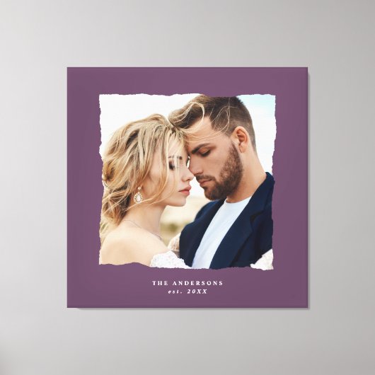 Toile Mariage photo moderne personnalisé est. dans (Recto)