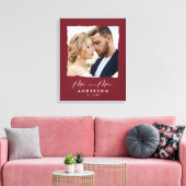 Toile Mariage photo moderne personnalisé M. et Mme. (Insitu(Salon))