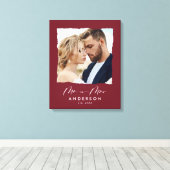 Toile Mariage photo moderne personnalisé M. et Mme. (Insitu (Plancher de Bois))